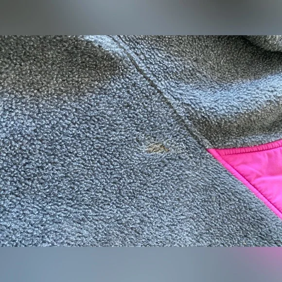 Woolrich Vintage Gray and Pink Fleece Pullover Ski Snow Gear Outdoor Medium - Picture 7 of 9